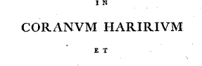 Lexicon linguae arabicae in Coranum Haririum et vitam Timuri (Johannes WILLMET)